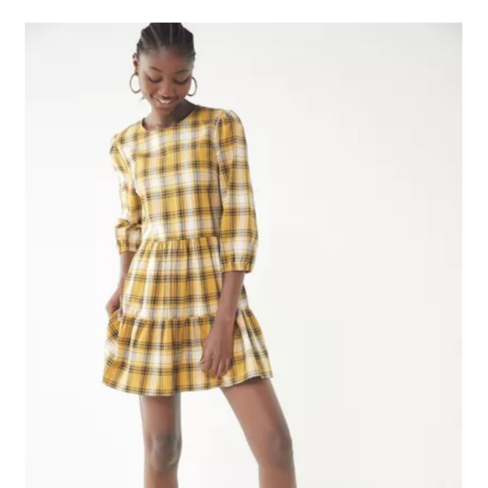 Plaid Babydoll Dress